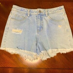 Le Lis Raw Hem Cutoff Denim Shorts NWT